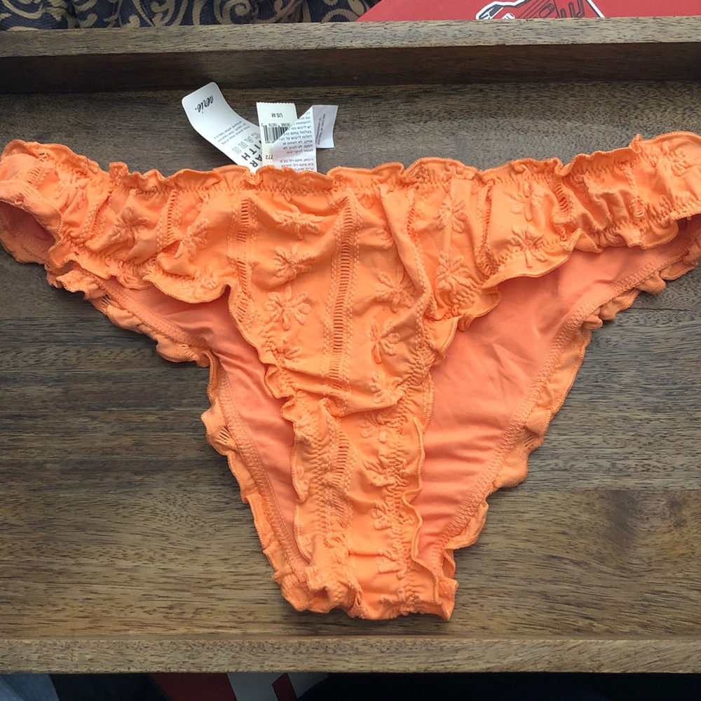 Aerie Orange Ruffle Bikini Bottom - Picture 2 of 7